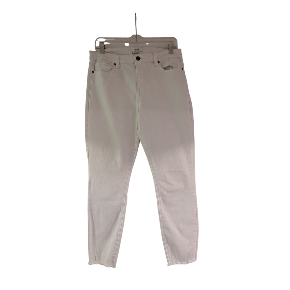 Pistola‎ Skinny Jeans Womens 31 White Raw Hem Denim Pants